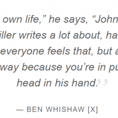 It’s something I feel in my own life,” he says, “John’s frustration, you know? I think that’s something Miller writes a lot about, having this social face and then a private self. Maybe everyone feels that, but as an actor you feel that in a sort of stran