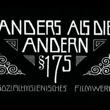 Anders als die Andern (Different from the others) (1919 film by R. Oswald) (English)